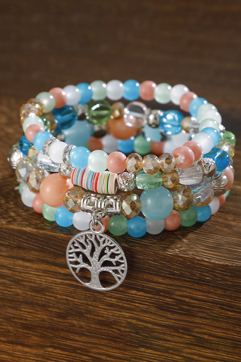 Beaded Tree Charm Bracelet