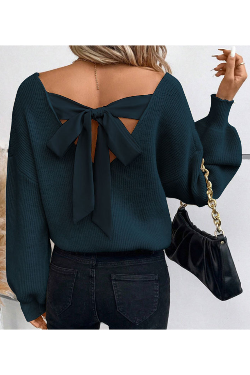 Back Bow Detail Sweater