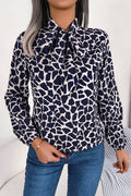 Bold Print Long Sleeve Blouse