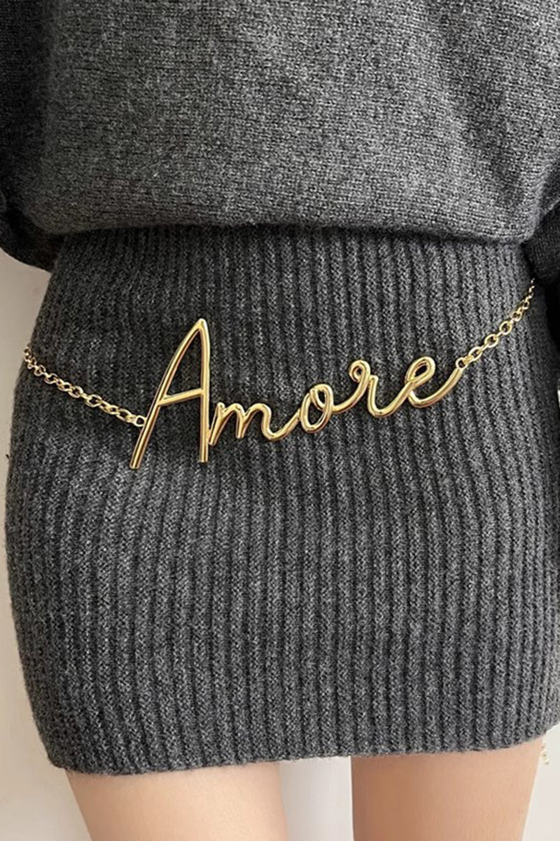 Amore Script Waist Chain