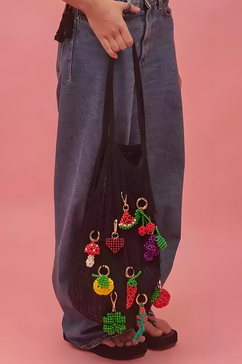 Beaded Fruit-Inspired Statement Pendant