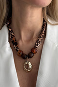 Beaded Leopard Choker Necklace