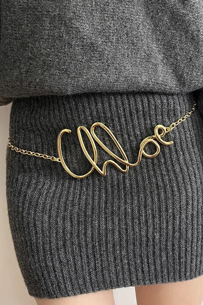 Amore Script Waist Chain