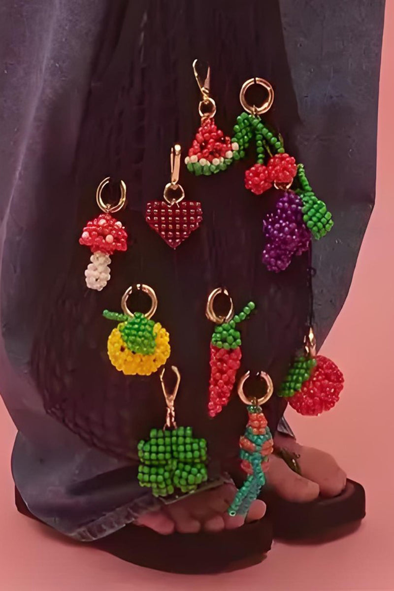 Beaded Fruit-Inspired Statement Pendant