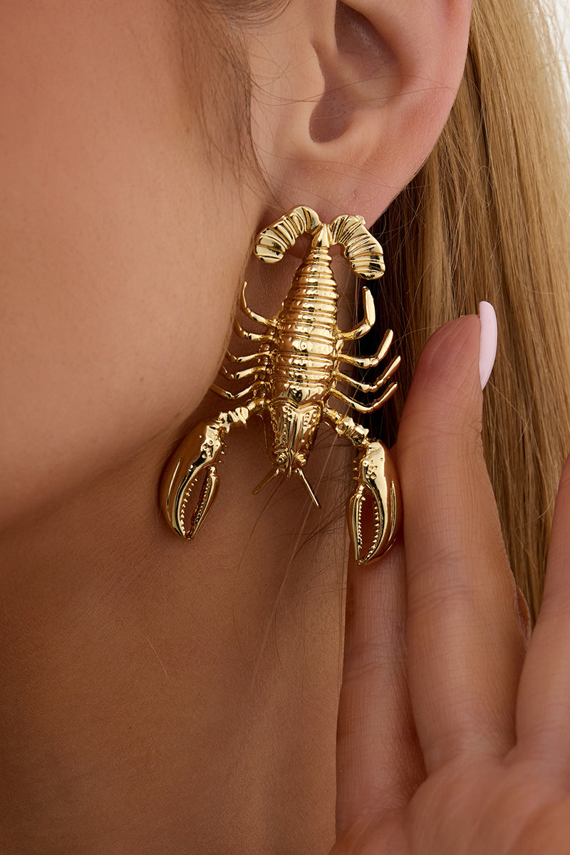 Bold Lobster Statement Earrings