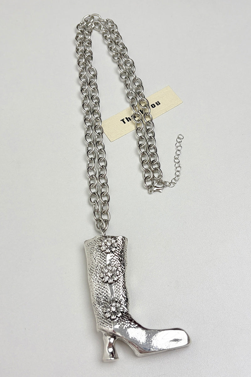 Boot Pendant Chain Necklace
