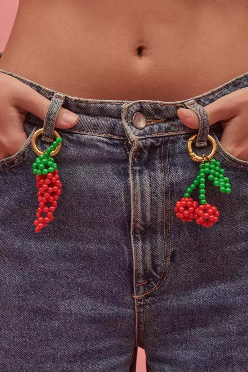 Beaded Fruit-Inspired Statement Pendant