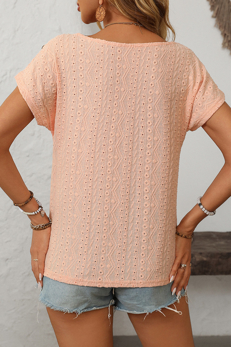 Button Detail Short Sleeve T-Shirt