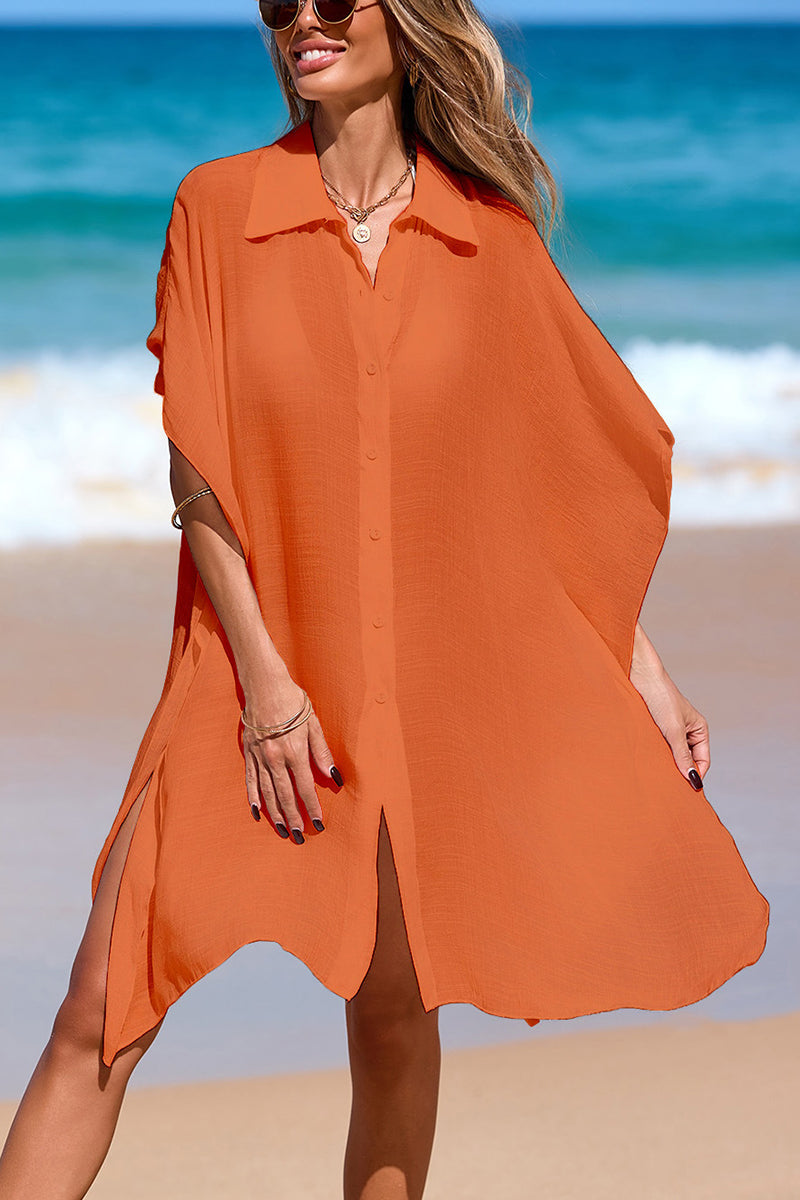 Breezy Beach Button-Up Cover-Up