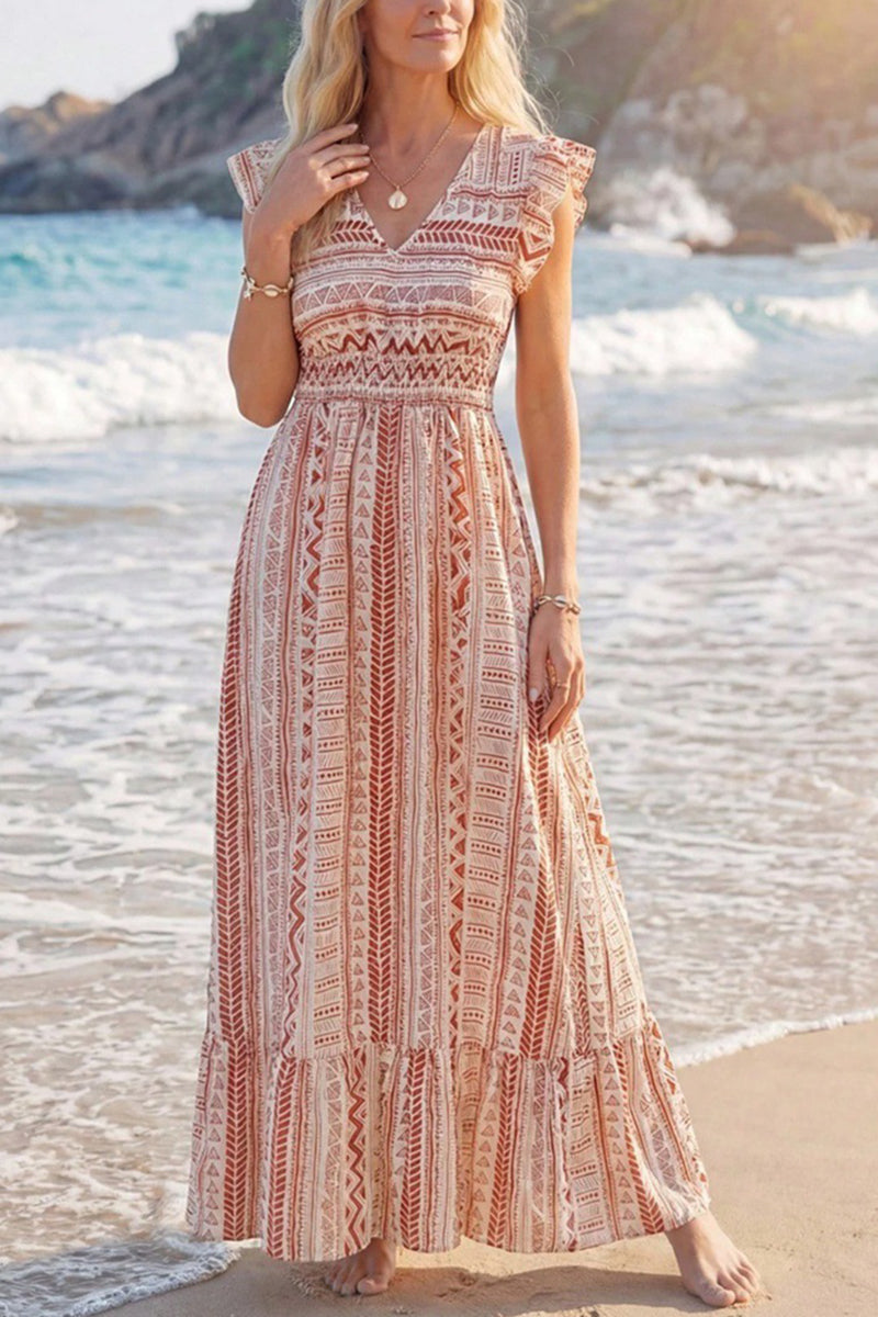 Bohemian Print Maxi Dress