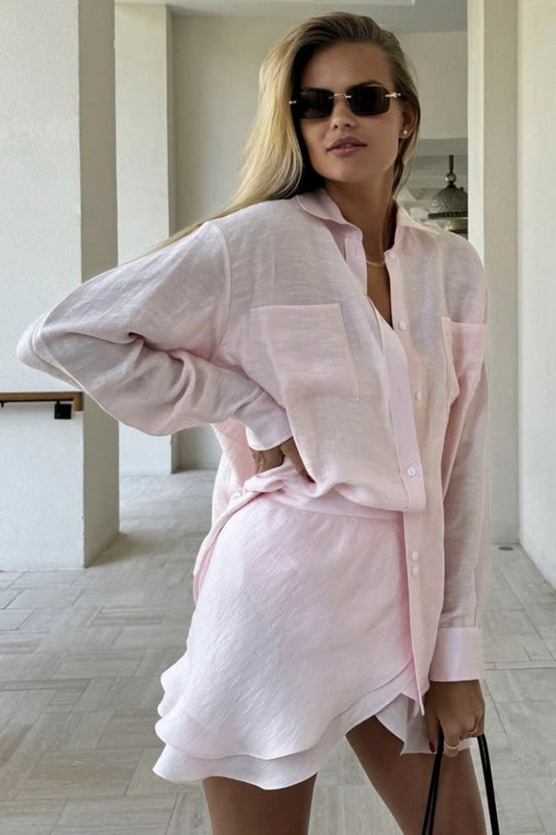 Breezy Tie-Front Skirt Set
