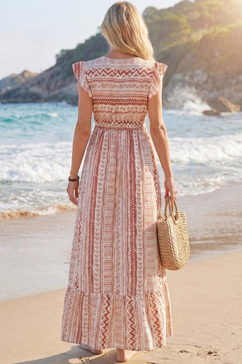 Bohemian Print Maxi Dress