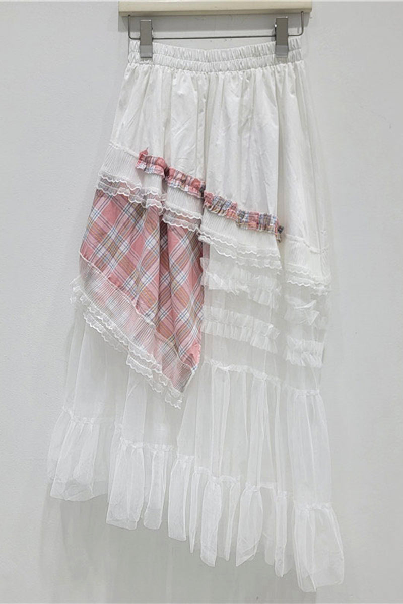 Asymmetrical Layered Midi Skirt