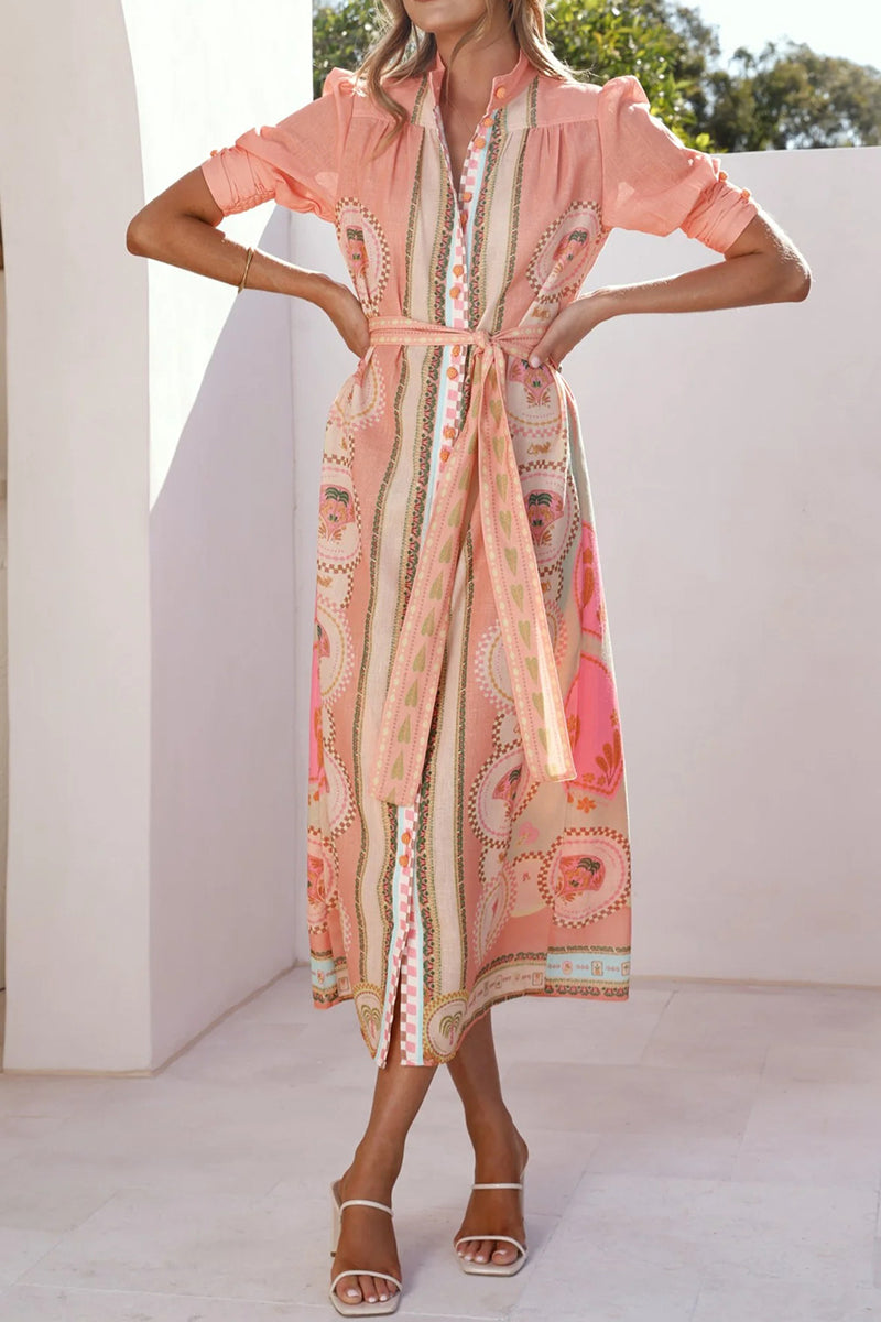 Bohemian Belted Maxi Dress
