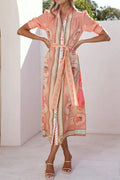 Bohemian Belted Maxi Dress