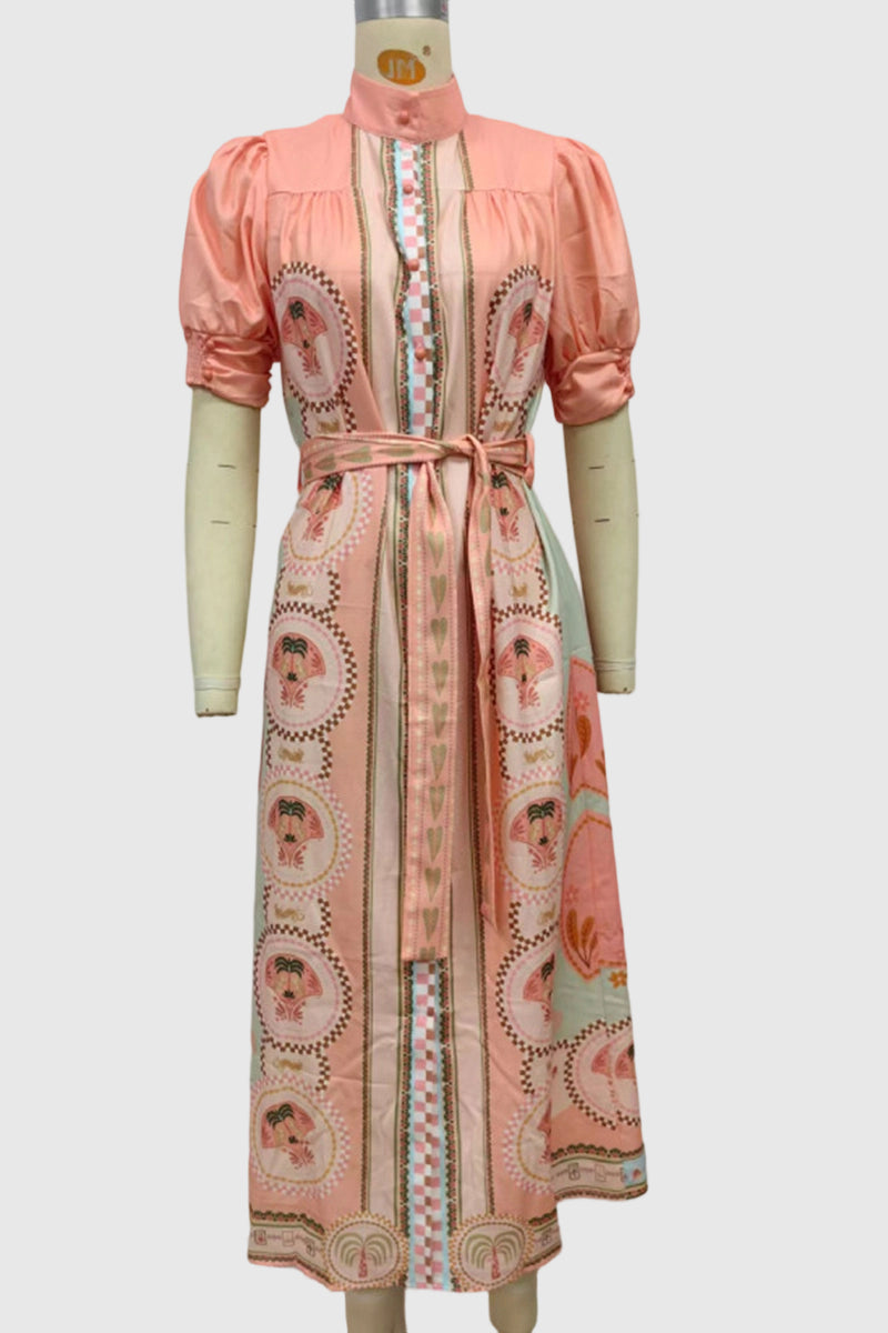 Bohemian Belted Maxi Dress
