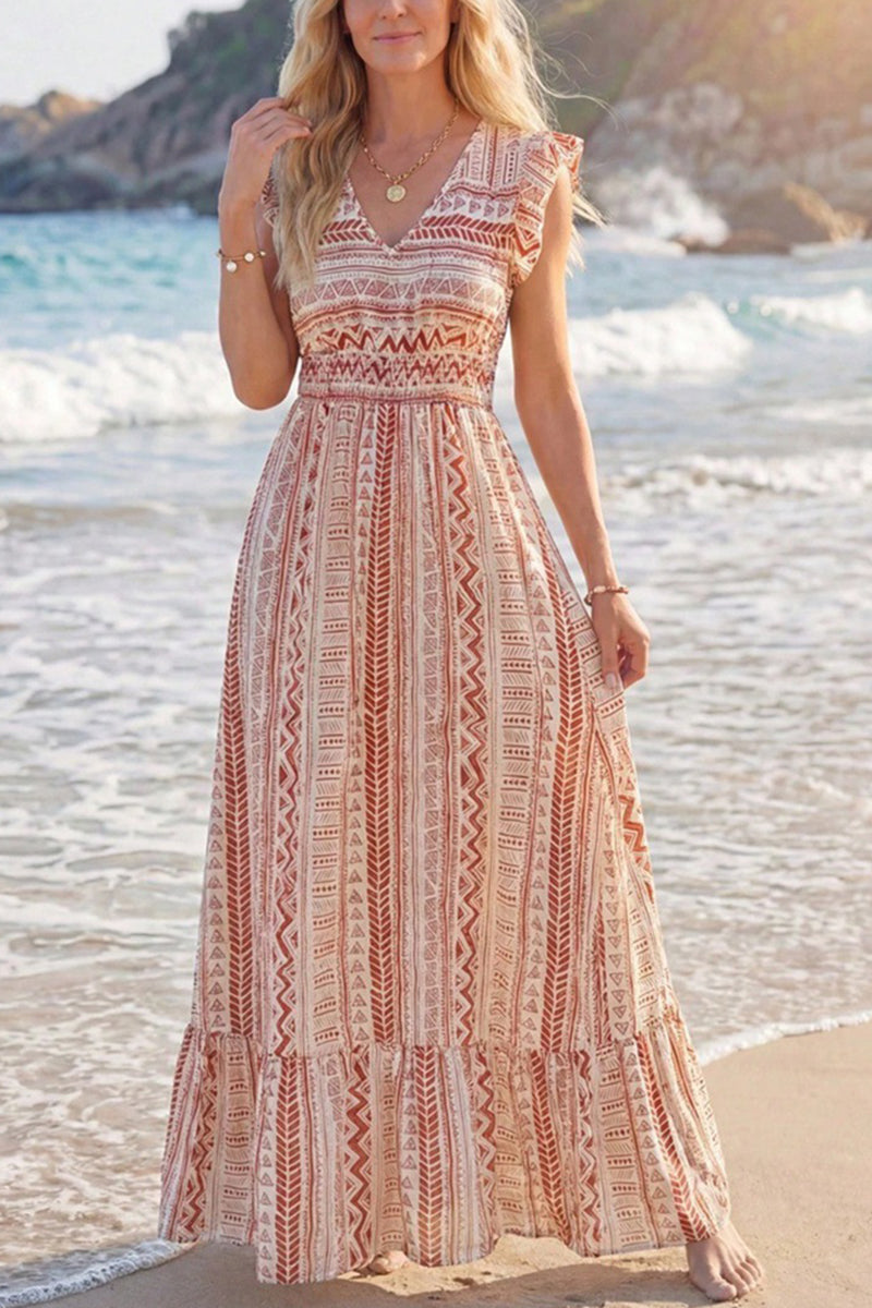 Bohemian Print Maxi Dress