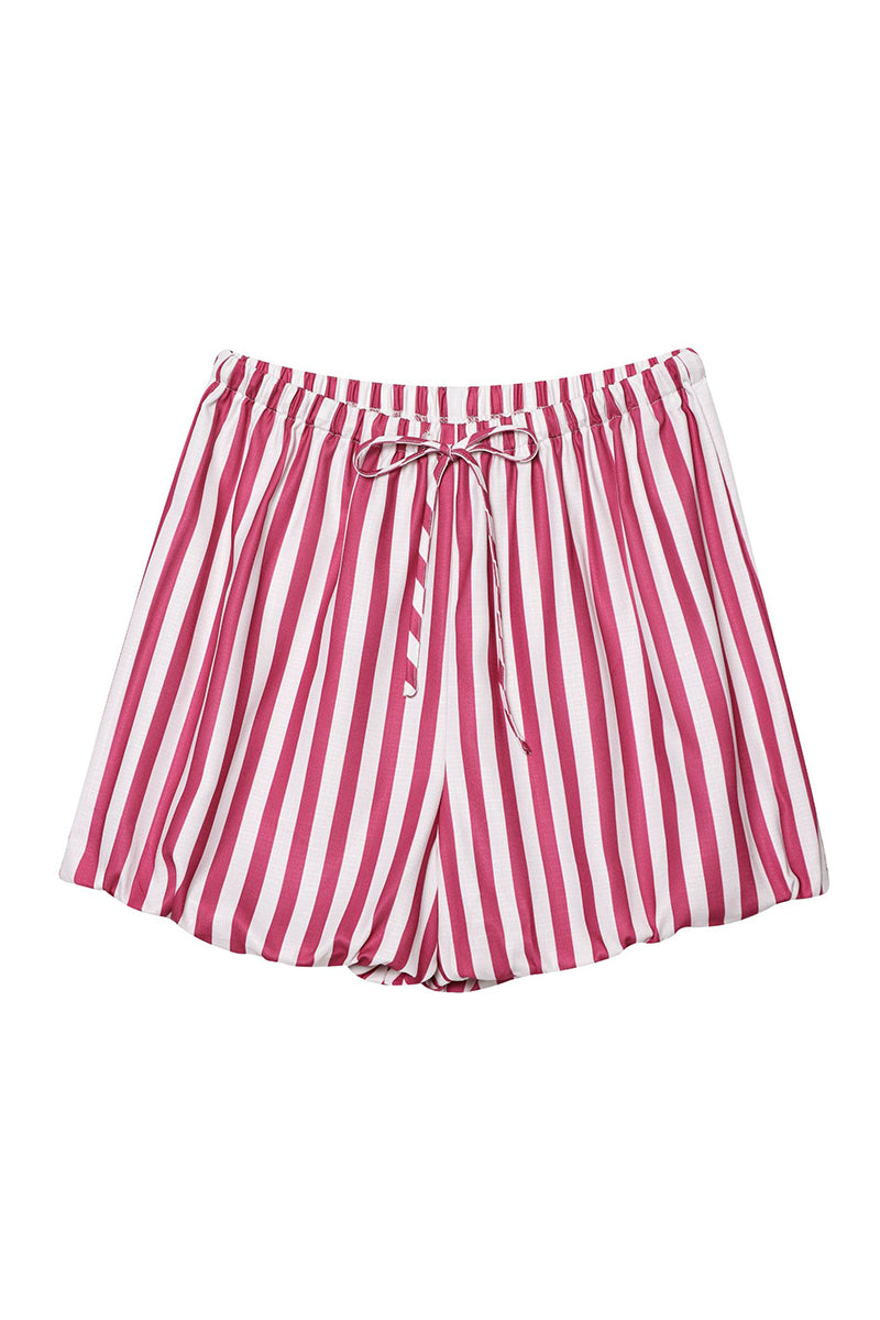 Bow-Front Striped Shorts