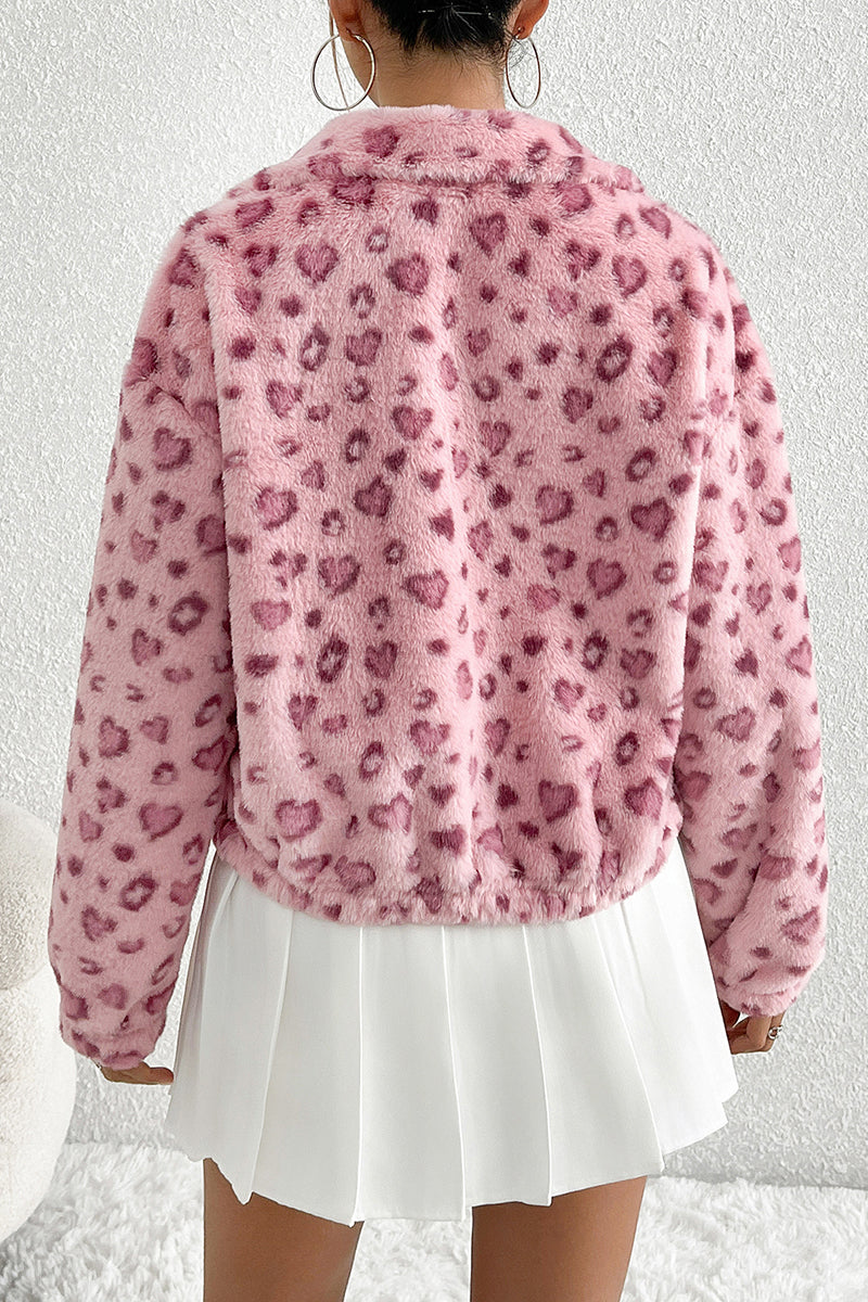 Animal Print Faux Fur Jacket