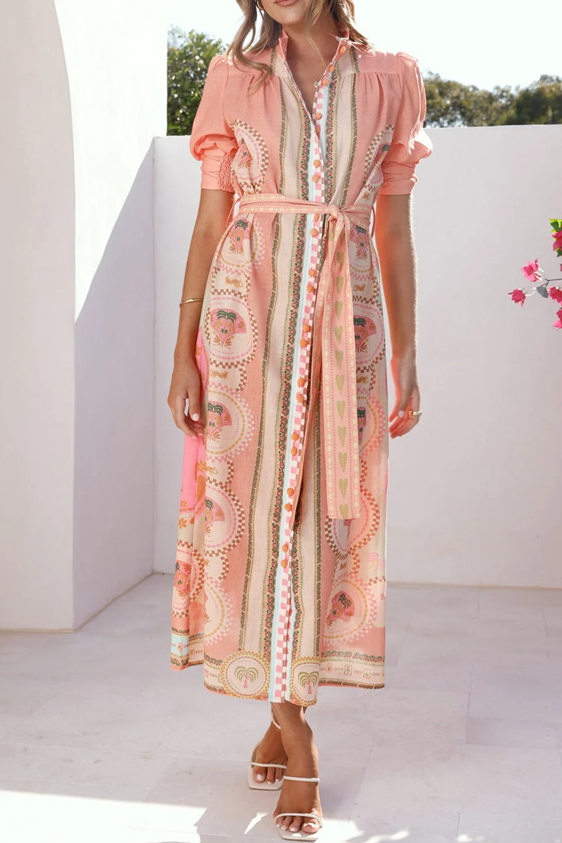 Bohemian Belted Maxi Dress