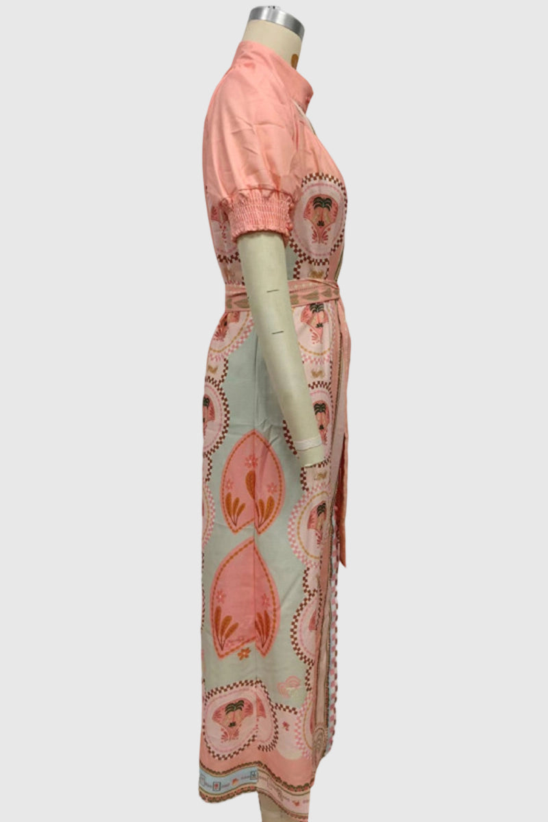 Bohemian Belted Maxi Dress