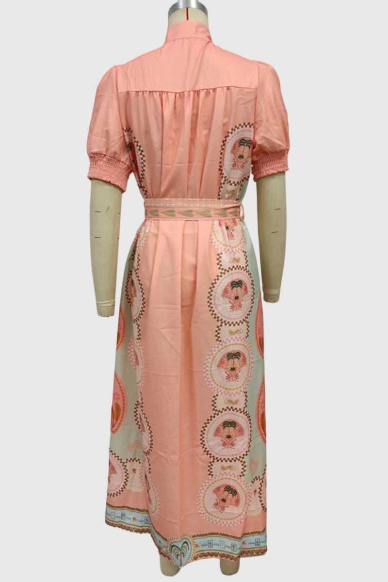 Bohemian Belted Maxi Dress