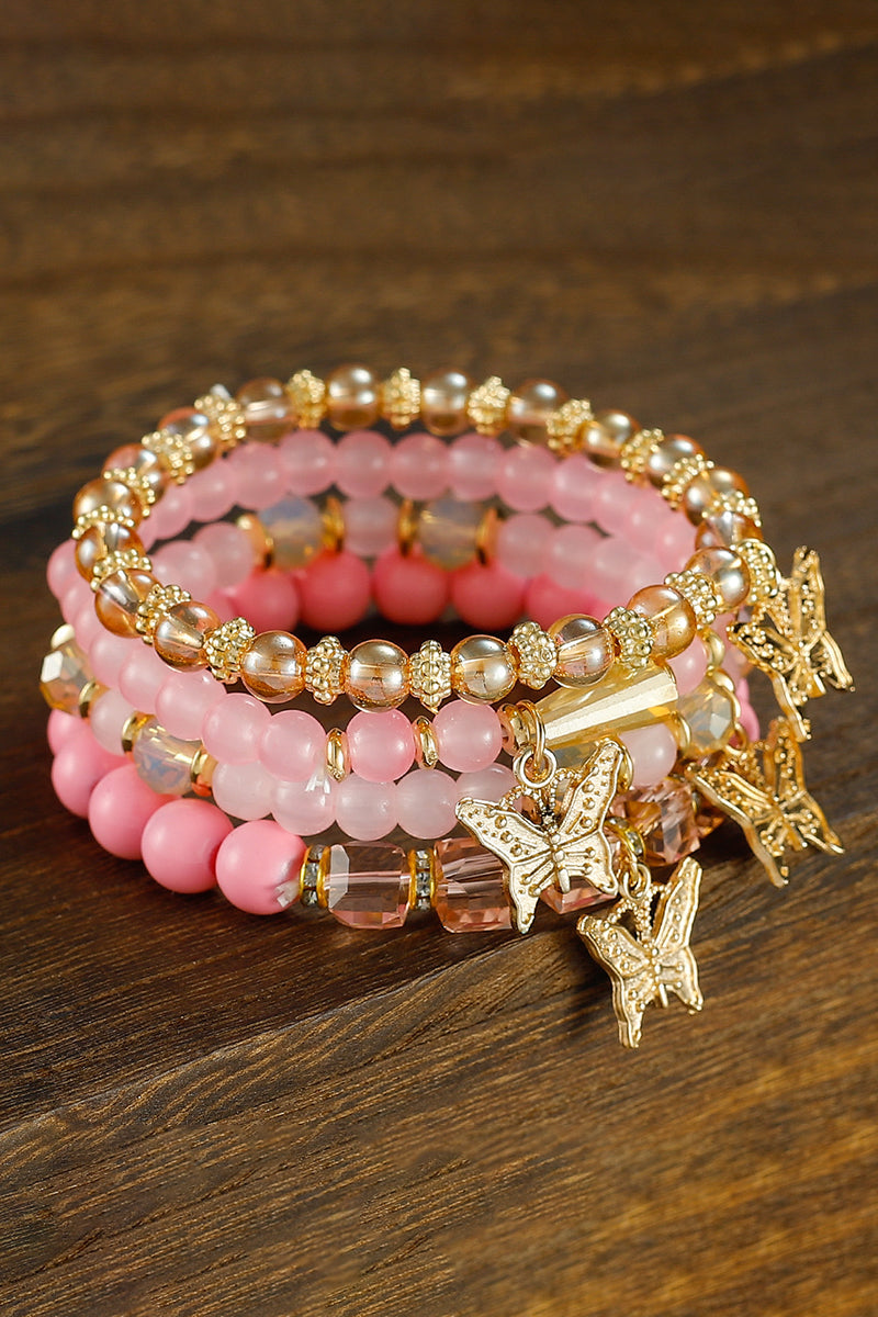 Butterfly Charm Beaded Bracelet