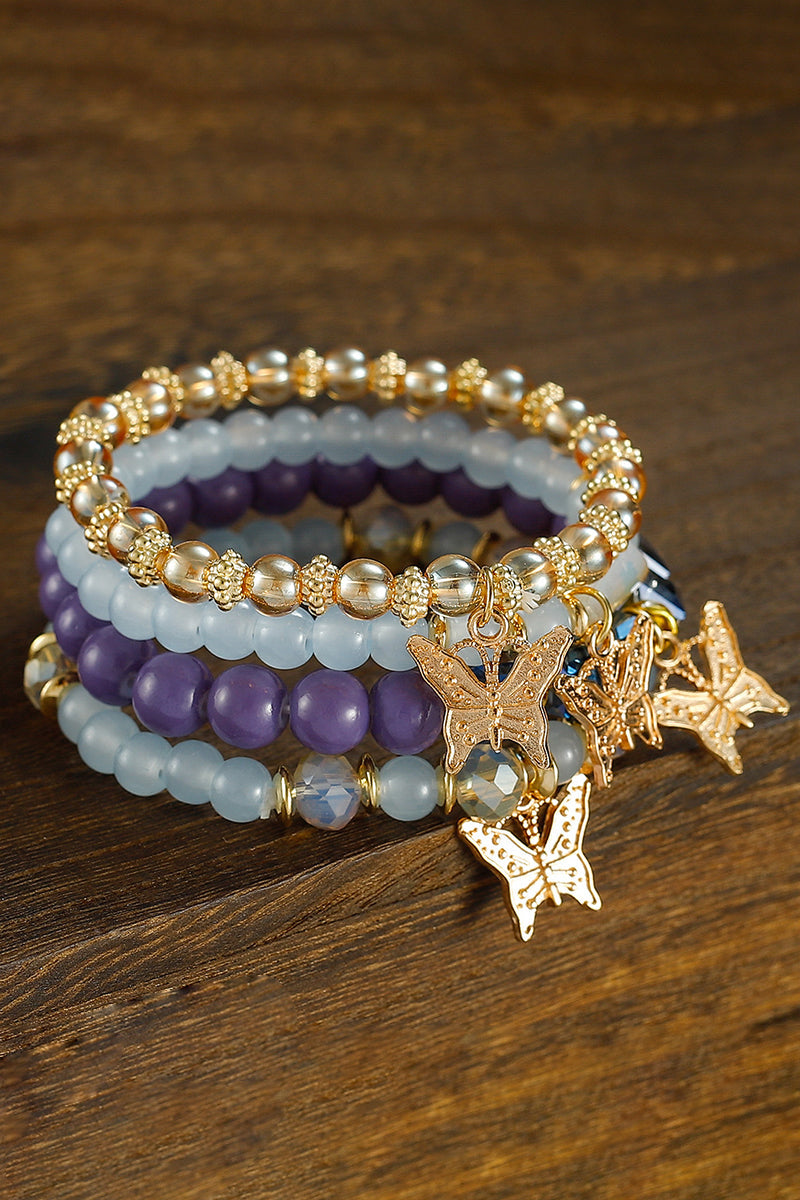 Butterfly Charm Beaded Bracelet