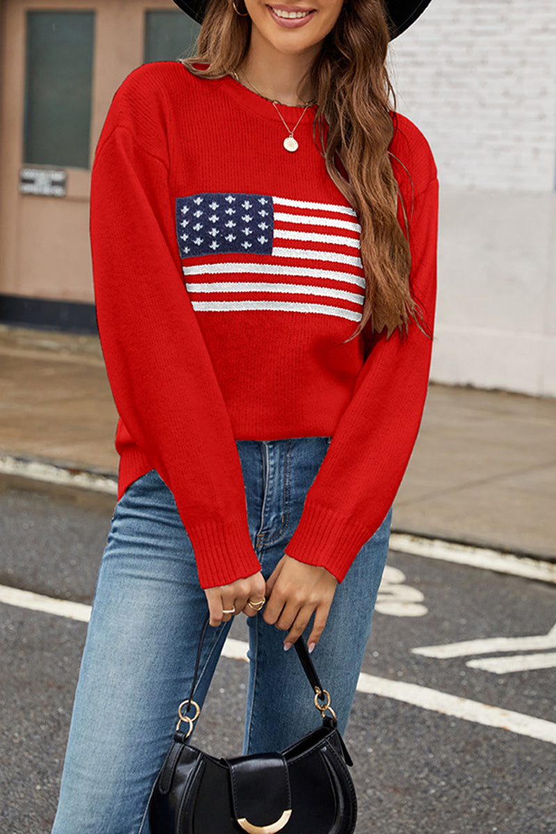 American Flag Sweater