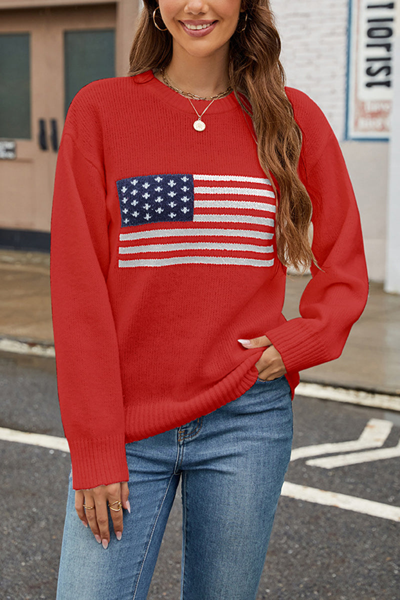 American Flag Sweater