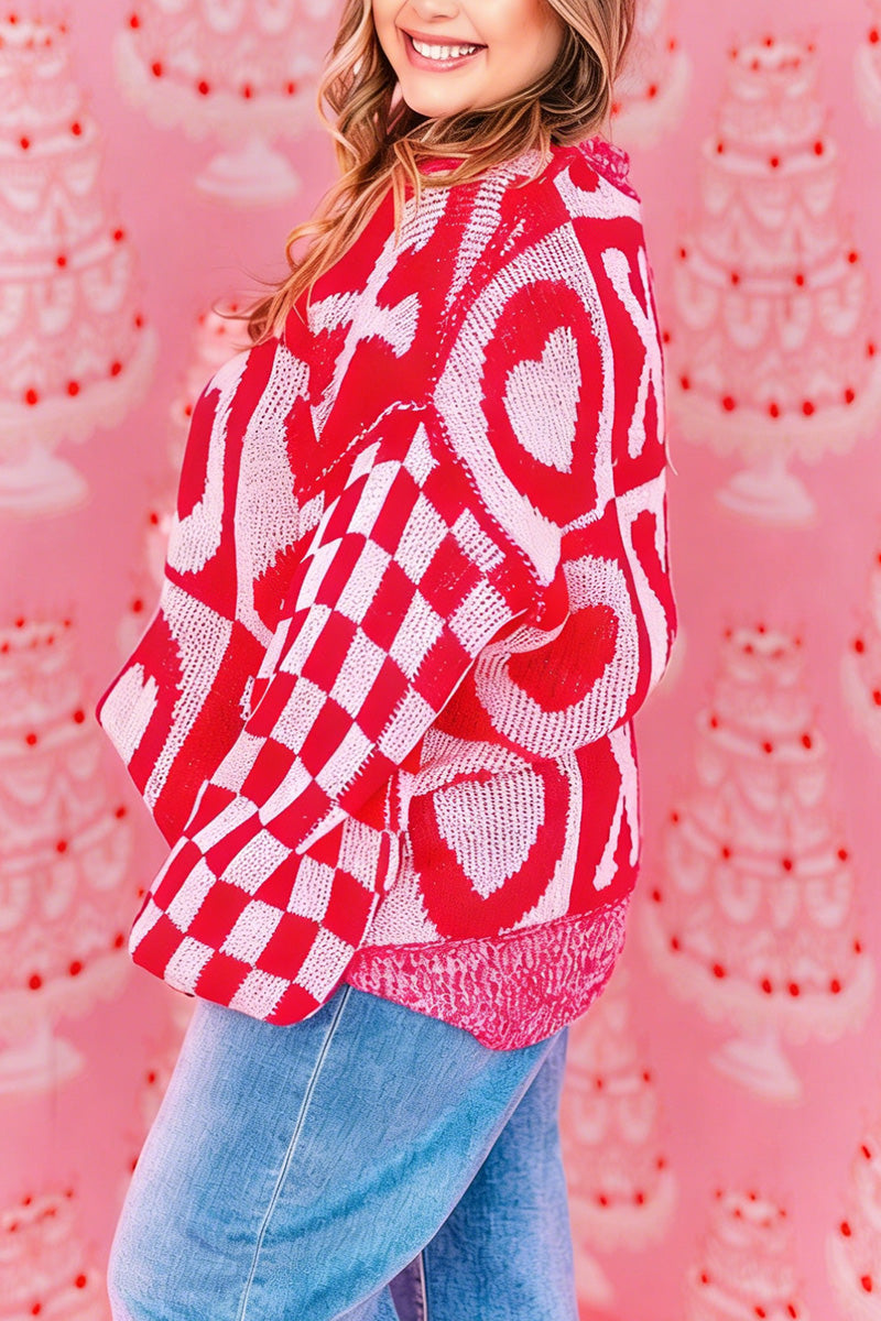 Bold Pattern Oversized Sweater