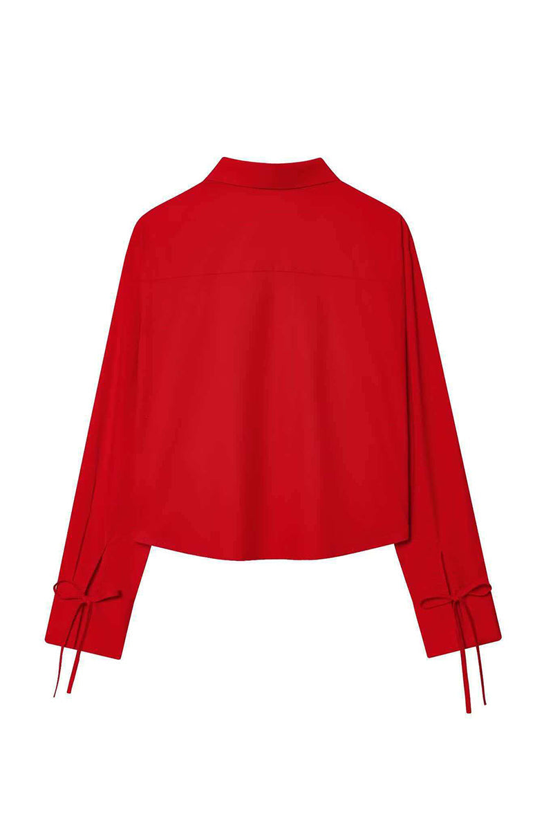Bow-Tie Detail Long Sleeve Blouse