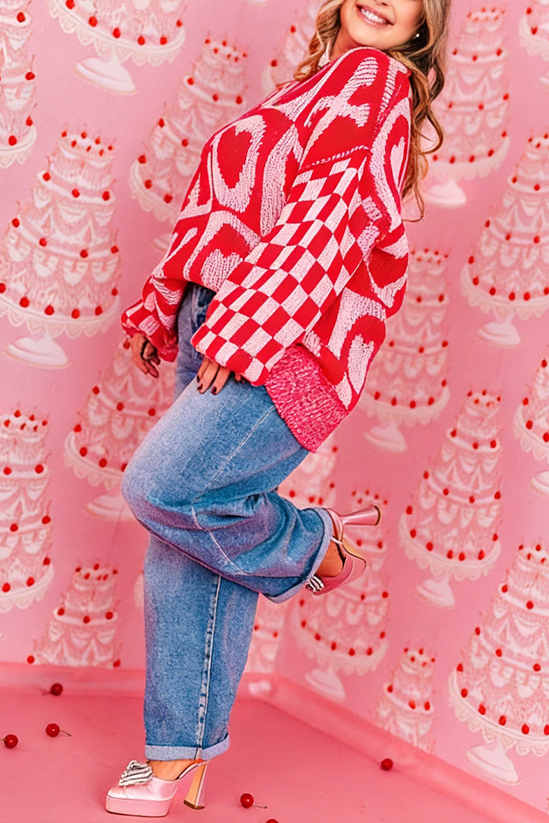 Bold Pattern Oversized Sweater