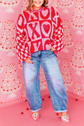 Bold Pattern Oversized Sweater