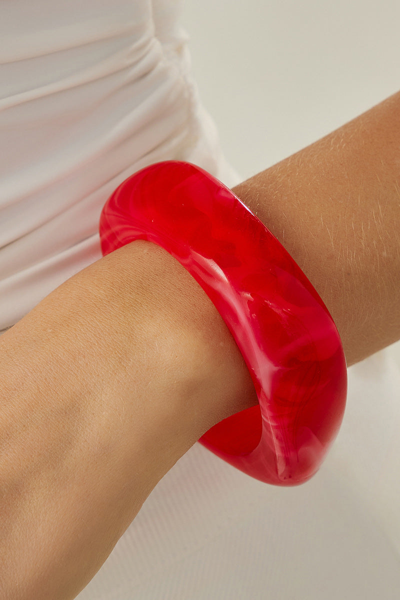 Bold Marbled Acrylic Bangle