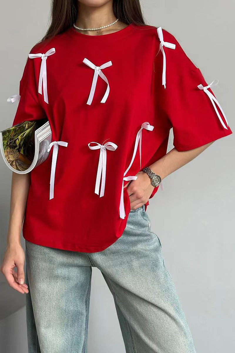Bow-Embellished T-Shirt