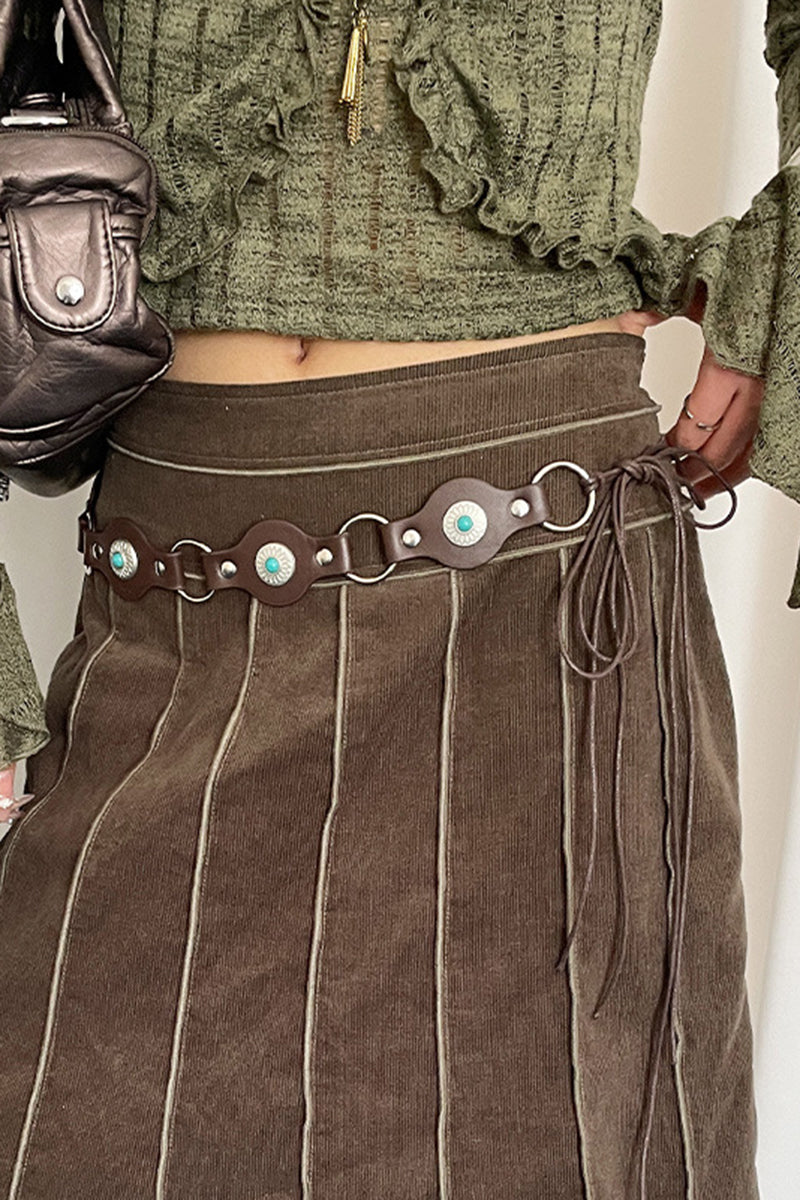 Bohemian Beaded Waist Tie Belt