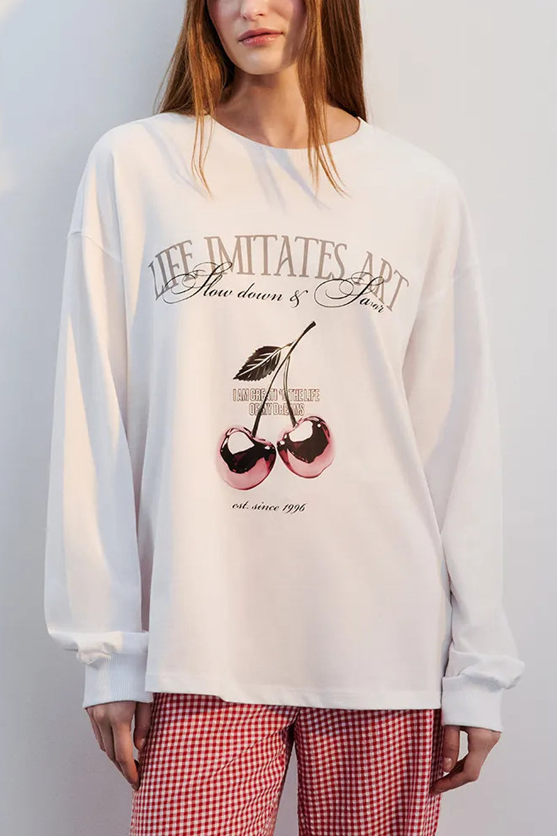 Art-Inspired Graphic Long Sleeve Tee