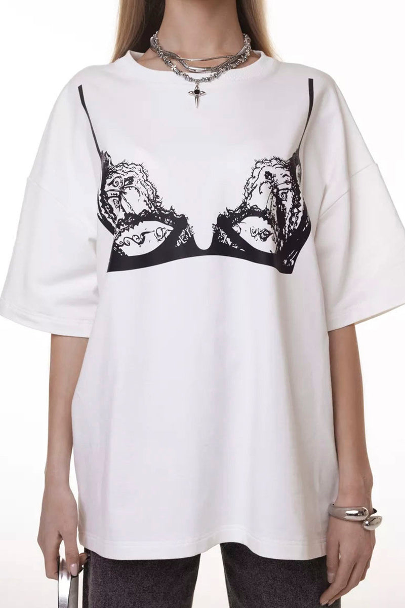Bra Print Casual T-Shirt