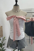 Bow Detail Off-Shoulder Tank Top