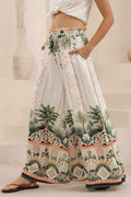 Breezy Printed Wide-Leg Casual Pants