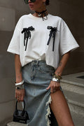 Bow Accent Short Sleeve T-Shirt