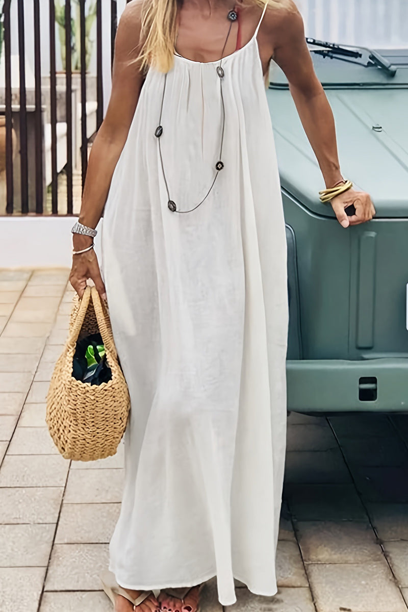 Backless Flowy Sleeveless Casual Dress