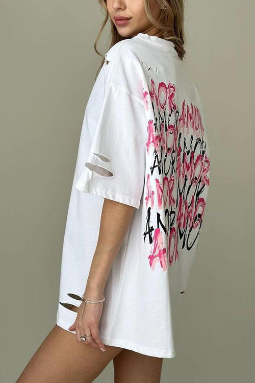 Amor Graphic Oversized T-Shirt