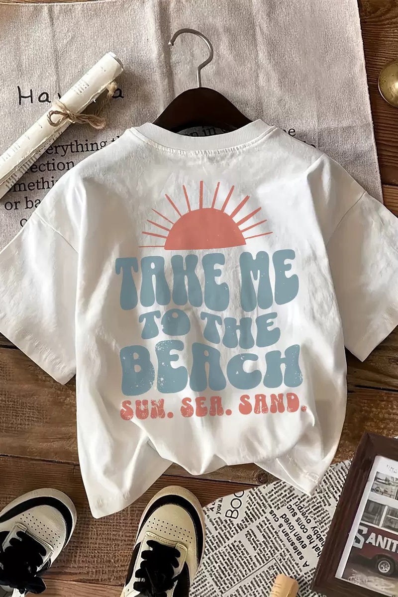 Beach Vibes Graphic T-Shirt Set
