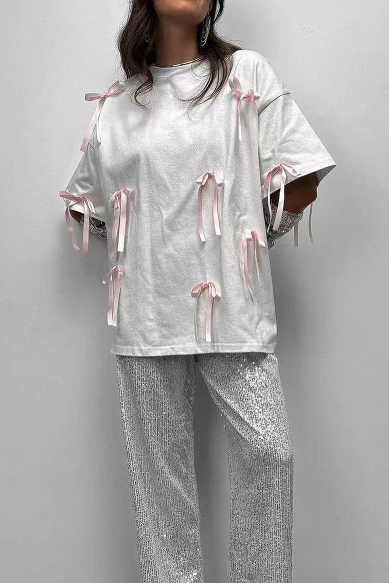 Bow-Embellished T-Shirt