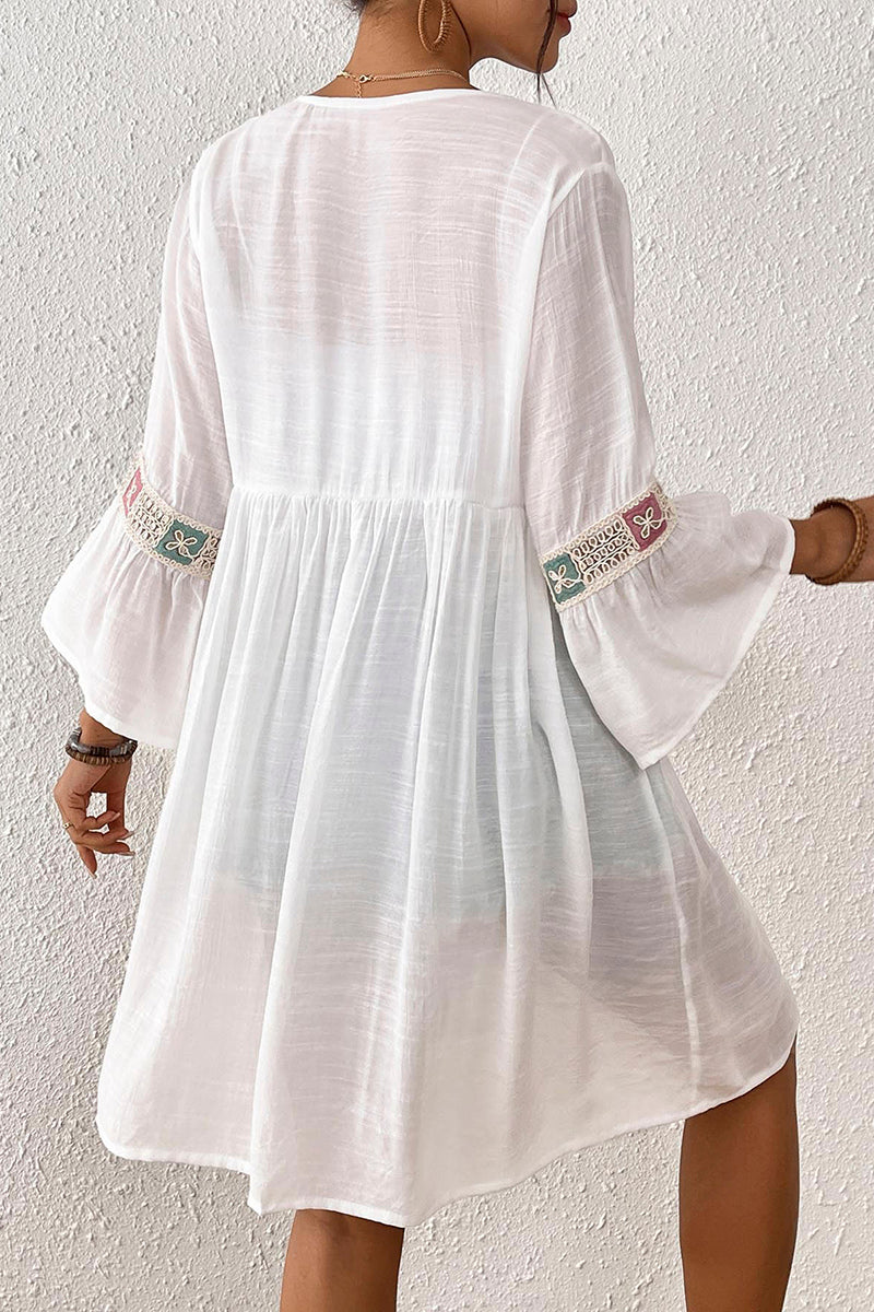 Bohemian Tie-Waist Kimono Cover-Up