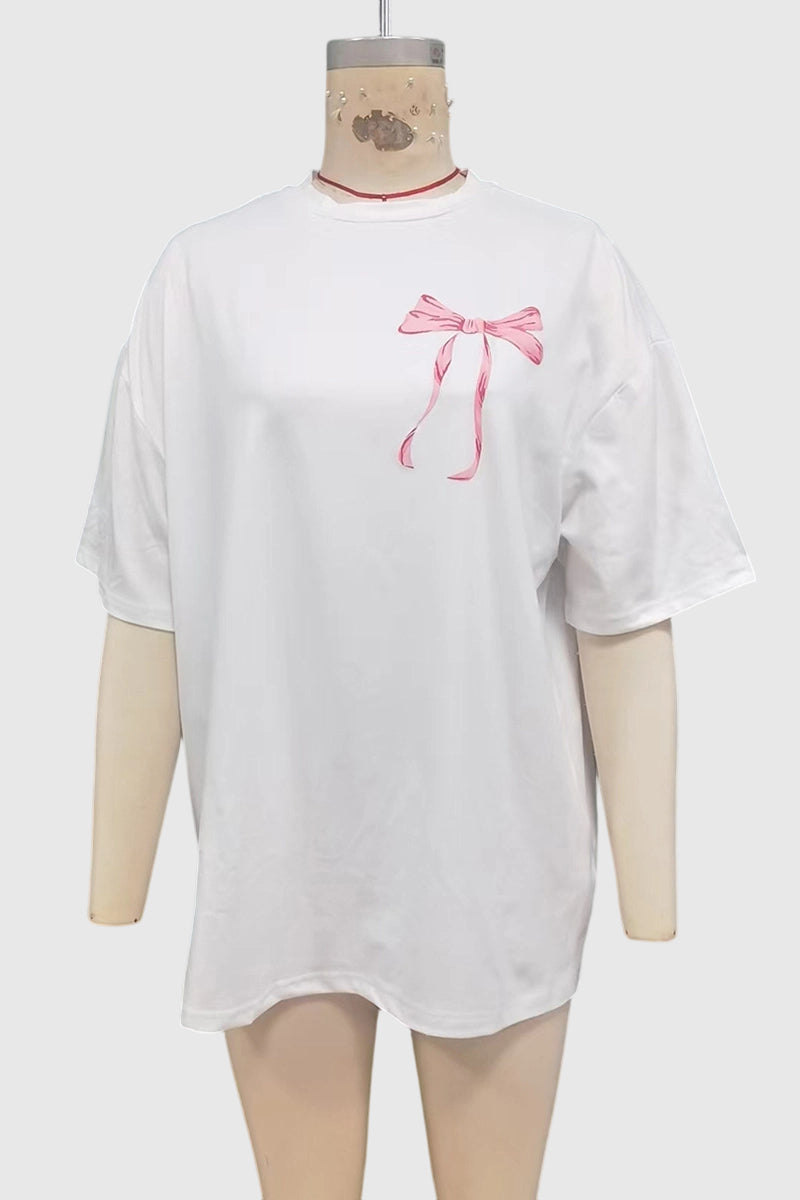 Bow Detail Casual T-Shirt