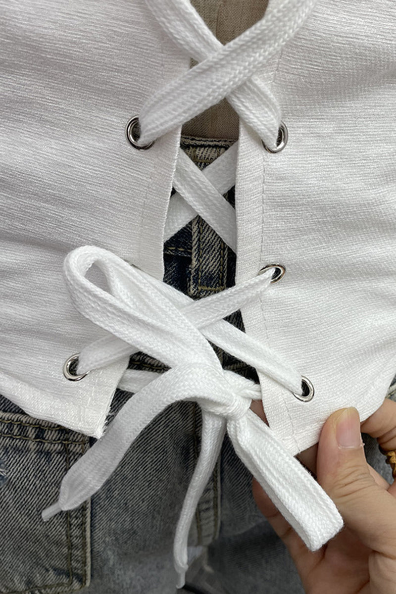 Bow Detail Off-Shoulder Tank Top