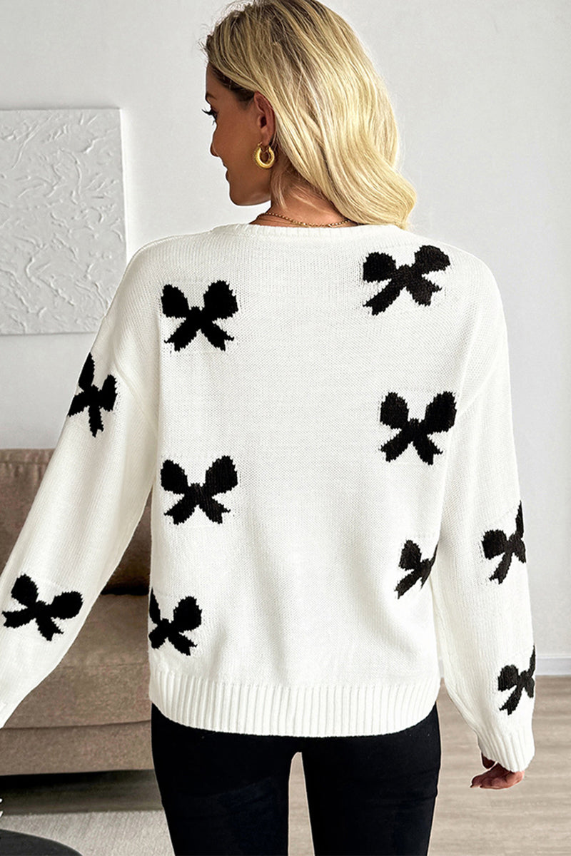Bow Tie Open Front Cardigan